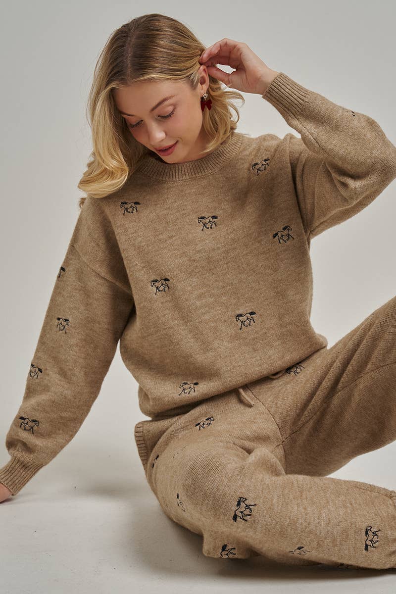 Horse Embroidered T