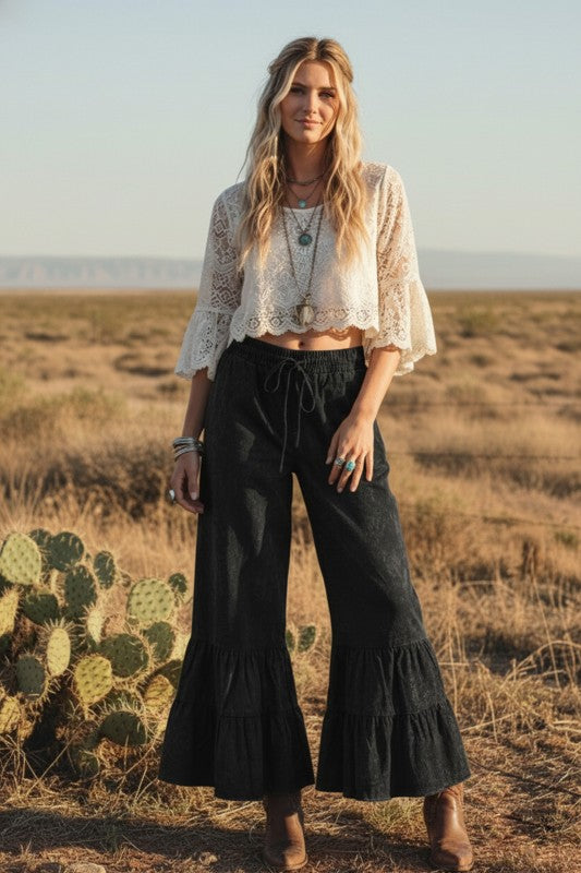 Stone Washed Ruffle