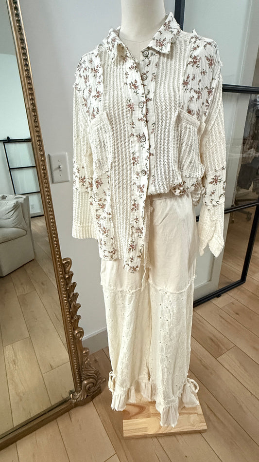 POL Floral Shirt Jacket