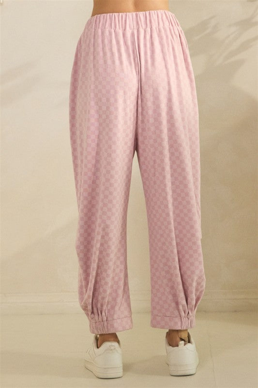 Checkered French Terry Set