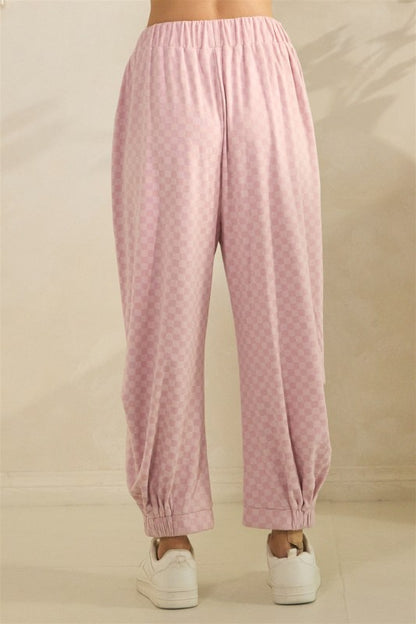 Checkered French Terry Set