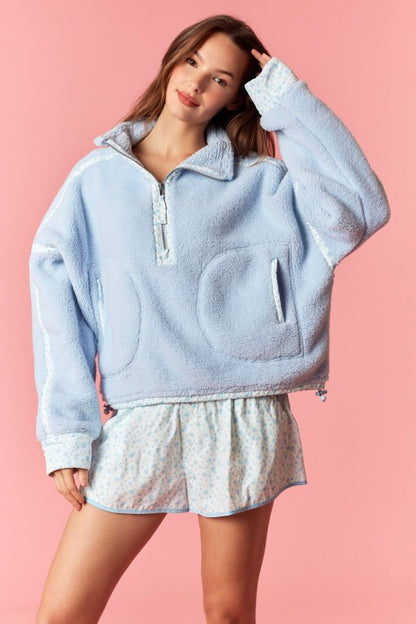 Fluffy Fleece Jacket & Shorts