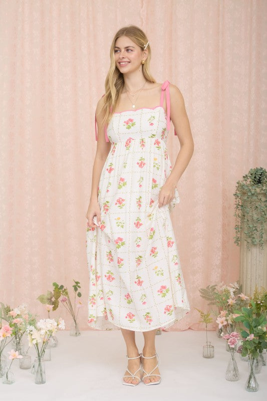 Floral Scalloped Dress