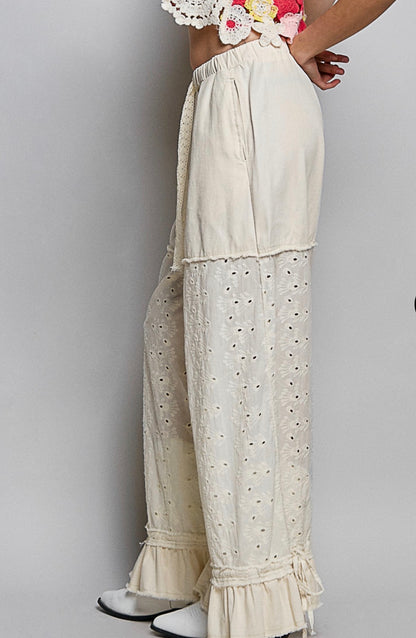 POL Eyelet Twill Pants