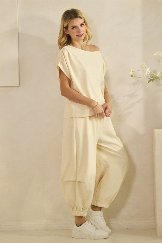 Checkered French Terry Set