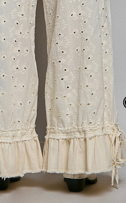 POL Eyelet Twill Pants