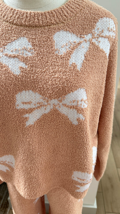 Conjunto de suéter acogedor - Color camel