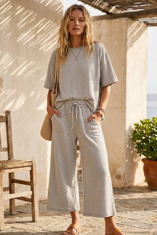 Striped Knit Set