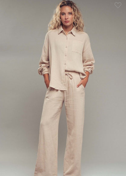 Textured Gauze Lounge Set