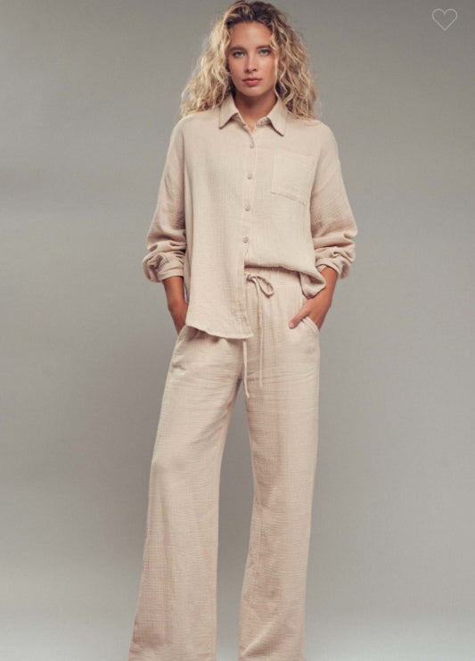 Textured Gauze Lounge Set