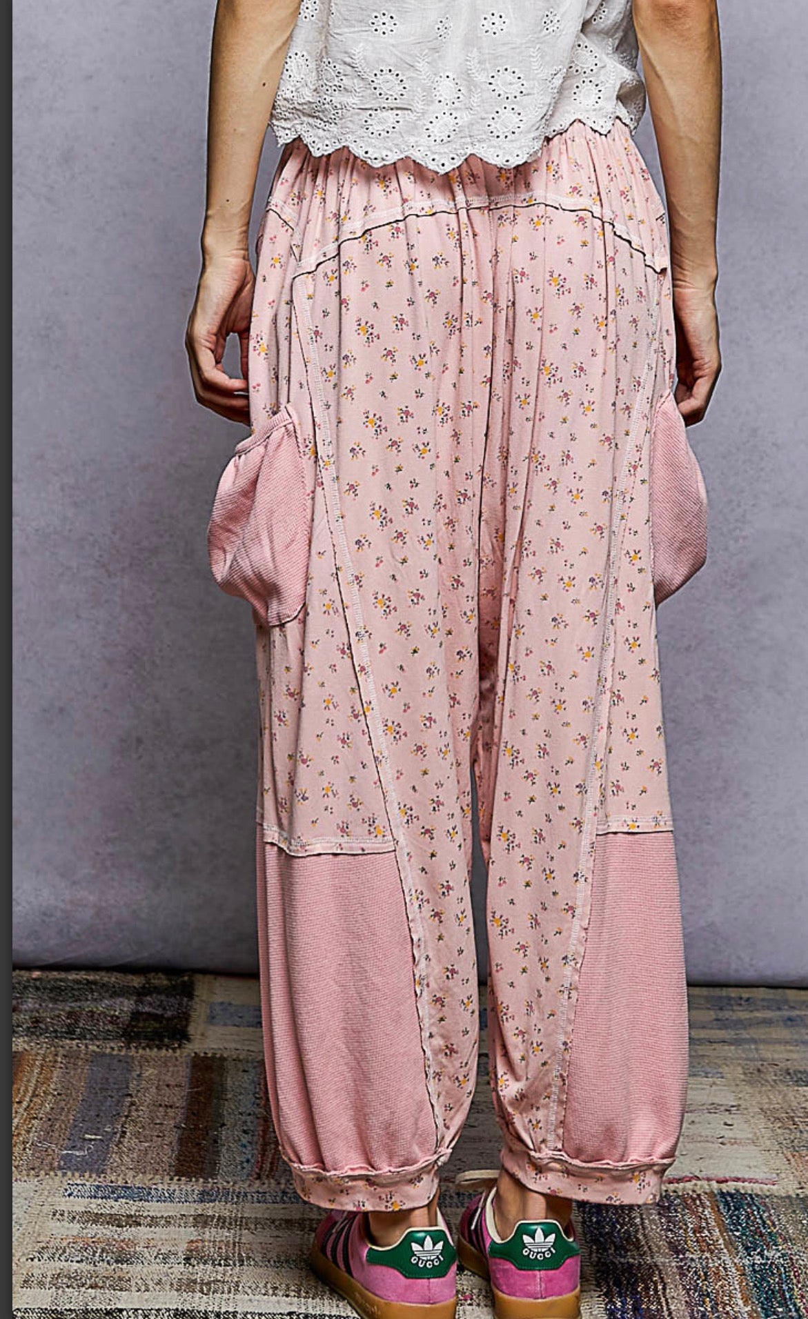 POL Pink Floral Pants