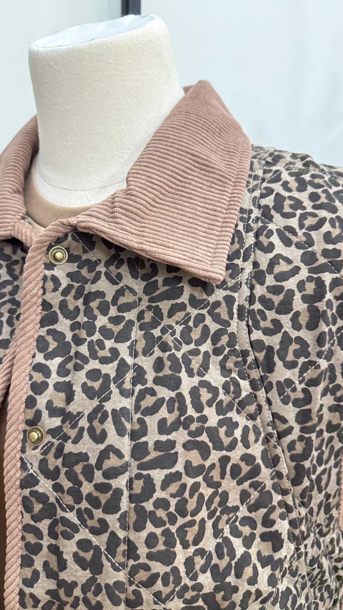Scalloped Animal Print Vest