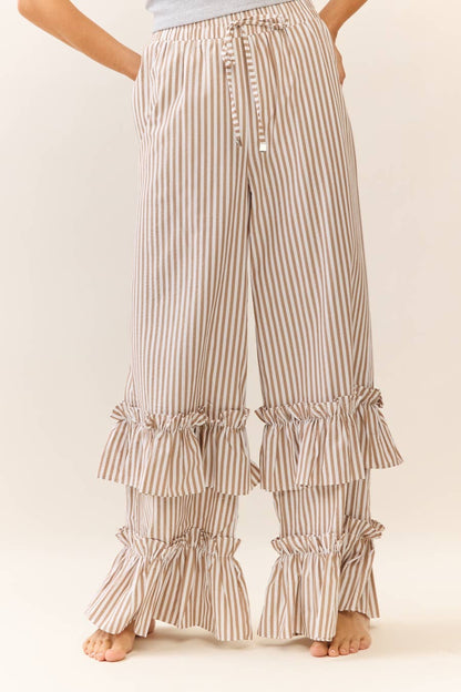 Striped Pull-on Pants
