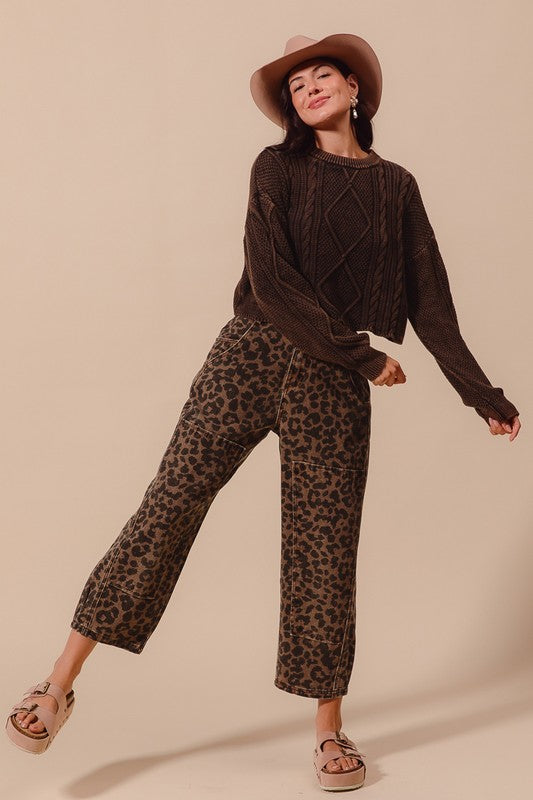 Leopard MR Wide Pants