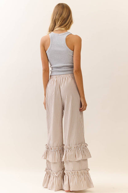 Striped Pull-on Pants