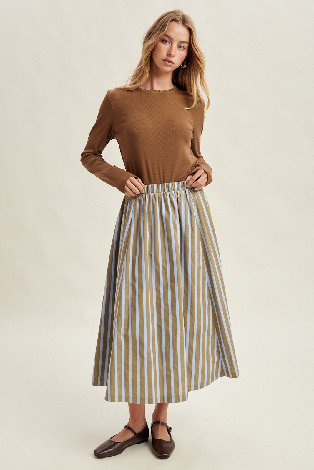 Wide Stripe Midi