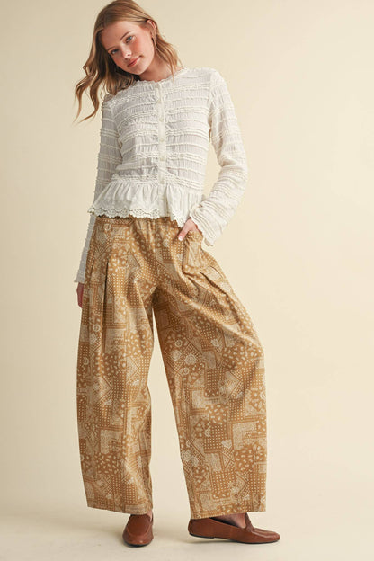 Shirred Lace Top