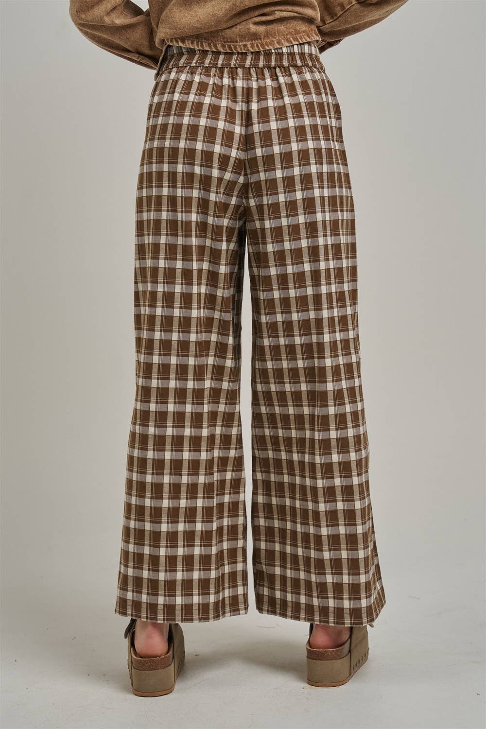 Western Checkered Wide Leg