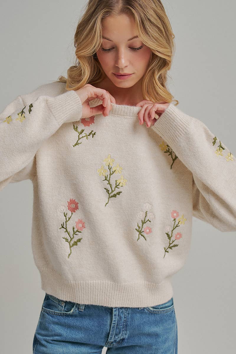 Floral Embroidered Sw