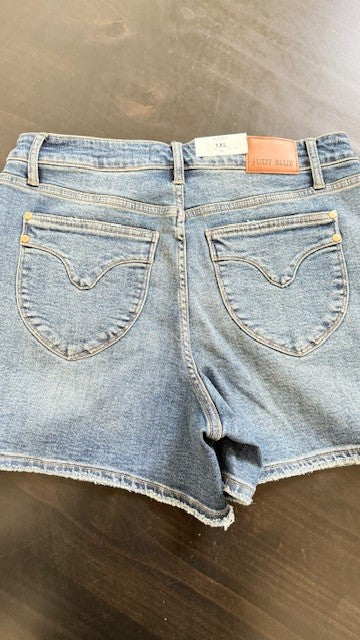 Judy Blue CURVY SHORTS High Waist Shield Back Pocket